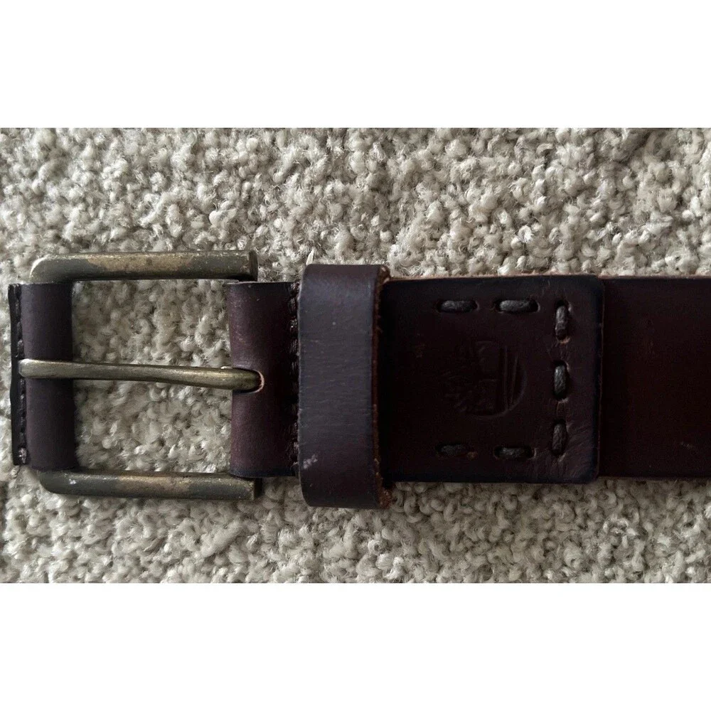 Timberland Dark Brown Genuine Leather Belt - Men's Size 56